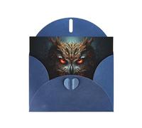 Blue WHJSHOP Night Owl Prints Greeting Card - High-End Pearlescent Paper Double Sided Pearl Effect Love Buckle Pearl Paper Envelope