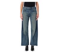Blue Wide-Leg Deconstructed Jeans - female - Junya Watanabe - Wide Jeans - Blue - L - Jeans L