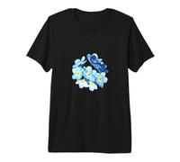 Blue Wildlower Myosotis Forget-Me-Not Vector Design Premium T-Shirt