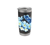 Blue Wildlower Myosotis Forget-Me-Not Vector Design Stainless Steel Insulated Tumbler