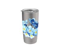 Blue Wildlower Myosotis Forget-Me-Not Vector Design Stainless Steel Insulated Tumbler