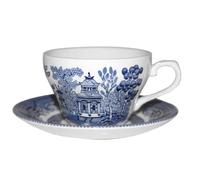 BLUE WILLOW Set of 6, 8 oz cup and saucers CHURCHILL CHINA, Made in England