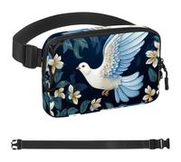 Blue Winged Pigeon-1737 Unisex Style Fanny Pack: Fashion Waist Packs, Crossbody Bags Sport Slim Fashionable for Jogging Hiking Hiker Woman Man, Multicolor, 1.5x9.0x5.9in/4x23x15cm