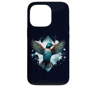 Blue winged Teal Geometric Patten Art,Cute Bird Lover Case for iPhone 13 Pro