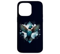 Blue winged Teal Geometric Patten Art,Cute Bird Lover Case for iPhone 14 Pro Max