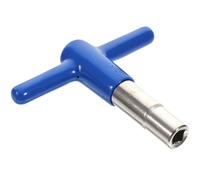 Blue with Silicone Cover Drum Tuning Key T Shaped Zinc Alloy for Beginners | Universal Drum Key Tool, Lightweight Sturdy Build, Flexible Grip and Fit