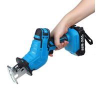(Blue, Without Battery) Portable Cordless Electric Saws Reciprocating Saw Kit Woodworking Cutting Tool For Makita Battery