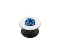 Blue Wolf Graphic Funny Women Wildlife Nature Gift PopSockets Adhesive PopGrip
