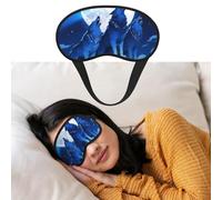 Blue Wolf Moon Eye Masks for Sleep Soft Comfort Sleep Masks with Elastic Strap Adjustable Blackout Eye Shade Covers for Women Men Travel/Sleeping