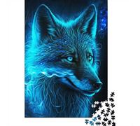 Blue Wolf Mystical Aura 1000 Piece Jigsaw, 52x38cm/1000pcs