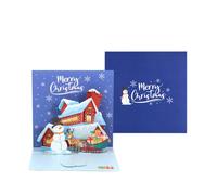 Blue Wonderland Merry Moments Pop Up Christmas Card