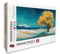 Blue Wooden Jigsaw Puzzles 61x41in, Tree Jigsaw Puzzles 5000 Pieces for Adults with Box, Back Lettering Easy to Distinguish, Educational Challenging Game, Summer Decoration, Beautiful Gifts, W-8312