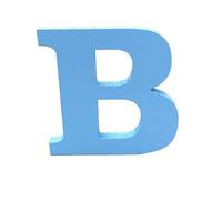 Blue Wooden MDF Letter B - Size 13cm Tall - Free Standing Wooden Letters for Arts & Crafts Personalized Name Decor