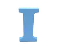 Blue Wooden MDF Letter I - Size 13cm Tall - Free Standing Wooden Letters for Arts & Crafts Personalized Name Decor