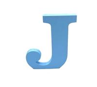 Blue Wooden MDF Letter J - Size 30cm Tall - Free Standing Wooden Letters for Arts & Crafts Personalized Name Decor
