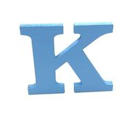 Blue Wooden MDF Letter K - Size 30cm Tall - Free Standing Wooden Letters for Arts & Crafts Personalized Name Decor