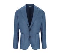 Blue Wool Single-Breasted Jacket - male - Manuel Ritz - Blazers - Blue - XL - Jackets XL