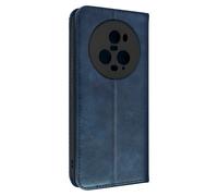 Blue Woven Pattern Wallet Case with Video Support for Honor Magic 5 Pro.