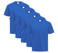 WS-SS24 Mens Plain T-Shirt Short Sleeved Crew Neck 100% Cotton Tee Multibuy 5 Pack - Royal Blue X-Large