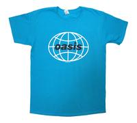 (Blue, X-Large) Oasis T-Shirt: 1998 World Tour - South America (Blue) (Back Print)
