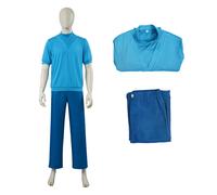 (Blue, XL) Cosplay Costume Minecraft Polyester Roleplay Suit For Clothing Gaming Events