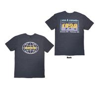 (Blue, XX-Large) Oasis T-Shirt: 1998 World Tour - USA/Canada (Navy Blue) (Back Print)