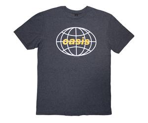 (Blue, XX-Large) Oasis T-Shirt: 1998 World Tour - USA/Canada (Navy Blue) (Back Print)