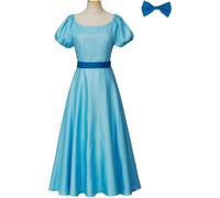(Blue, XXL) Women Adult Wendy Disguise Darling Princess Dress Outfit Carnival Dress