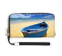 Blue Yellow Beach Boat Fashion Shopping Tote Bag,Designer Shoulder Handbags,Womens Purse Handbags,Hobo Bags Cute Storage Bag for Women, Style, 20.0*10.5cm