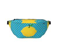 Blue Yellow Dot Running Waist Pack-No-Bounce Phone Holder for Gym, Waterproof Crossbody Bum Bag with Adjustable Strap