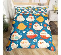 (Blue,yellow, Double(No Comforter)) Homewish Red Lip Bedding Set Kiss Lips for Woman Double Comforter Cover Love Heart Bedding Valentine'S Day Bed Set for Kids Boys Girls,White