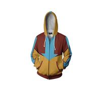 (Blue Yellow, L) Avatar The Last Airbender Hoodie Cos Costume Anime zipper jacket