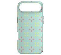 Blue Yellow Pink Cross Leaves X-Shape Symmetry Pattern Case for iPhone Air