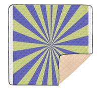 Blue-Yellow Shine Large Sturdy Baby Gym & Activity Mat for Floor Non-Toxic Baby Play Tummy Time Mat for Baby Kids Toddlers Infants, 50'' x 50''
