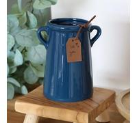 Blue Yellow Teal Utensils Holder Plant Pots Planters Home Decor Gifts Vases Flowers Display Holders (Small Teal Vase)