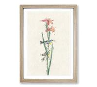 Blue & Yellow Warbler Birds by John James Audubon Framed Print | A2 Oak Framed Wall Art | Ready to Hang | Modern Nature Picture | Living Room Bedroom Lounge Office