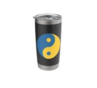 Blue & Yellow Yin and Yang Symbol Design for Python Coders Stainless Steel Insulated Tumbler