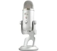 Blue Yeti USB Mic for Recording & Streaming on PC and Mac, 3 Condenser Capsules, 4 Pickup Patterns, Headphone Output and Volume Control, Mic Gain Control, Adjustable Stand - Silver (Renewed)
