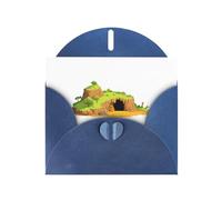 Blue YYHWHJDE Horrible cave Prints Greeting Card 6x4 Inches - Fashionable and Unique Design for Various Occasions