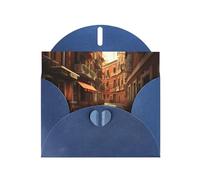 Blue YYHWHJDE Italian Old Street Printing Greeting Card for Christmas, Birthday, Valentine's Day, Wedding Anniversary, and Parties