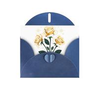 Blue YYHWHJDE Roses in the starry sky Picture Greeting Card 6x4 in with Double-Sided Pearl Effect and Environmentally Friendly Ink