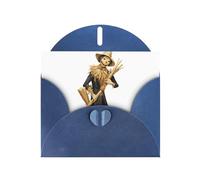 Blue YYHWHJDE Scarecrow carrying wood Picture Greeting Card 6x4 in with Double-Sided Pearl Effect and Environmentally Friendly Ink