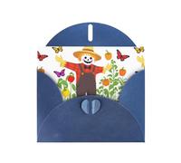 Blue YYHWHJDE Scarecrow Planting Peppers Picture Greeting Card 6x4 in with Double-Sided Pearl Effect and Environmentally Friendly Ink