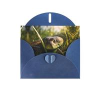 Blue YYHWHJDE snake Picture Greeting Card 6x4 in with Double-Sided Pearl Effect and Environmentally Friendly Ink