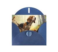 Blue YYHWHJDE Tame Beagle Picture Greeting Card 6x4 in with Double-Sided Pearl Effect and Environmentally Friendly Ink