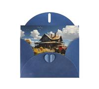 Blue YYHWHJDE Texas Farm Tractor Picture Greeting Card 6x4 in with Double-Sided Pearl Effect and Environmentally Friendly Ink