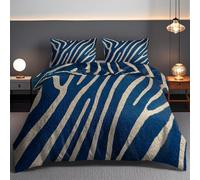 Blue Zebra Stripe Duvet Cover Sets Double Comforter Cover Abstract Geometric Stripes Bedding Set For Youth Adult Modern Quilt Cover Decor Room