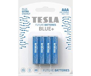 Blue Zinc Carbon Battery AAA (R03, Micro Pencil Battery, Blister) Pack of 4