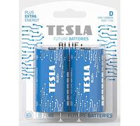 Blue Zinc Carbon Battery D (R20, Large Single Cell, Blister) Pack of 2