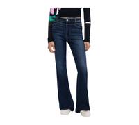 Blue Zip and Button Women Jeans - female - Desigual - Flare Jeans - Blue - XS - Jeans XS